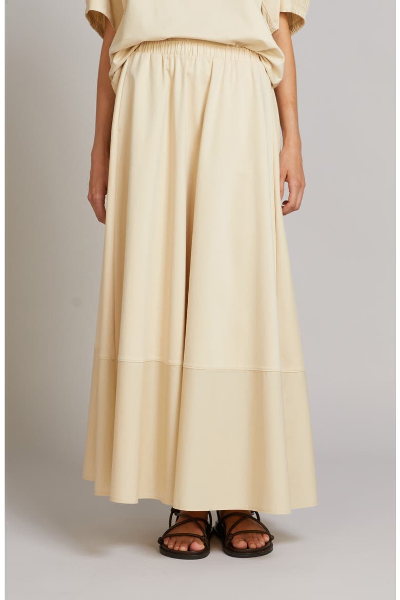 Ribes Mixed Media Maxi Skirt, Main, color, MILK