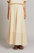 MM by Max Mara Ribes Mixed Media Maxi Skirt