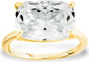Sterling Forever East West Cubic Zirconia Ring