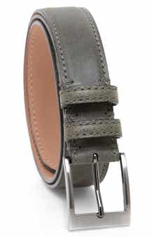 MADE IN ITALY Waxed Leather Belt