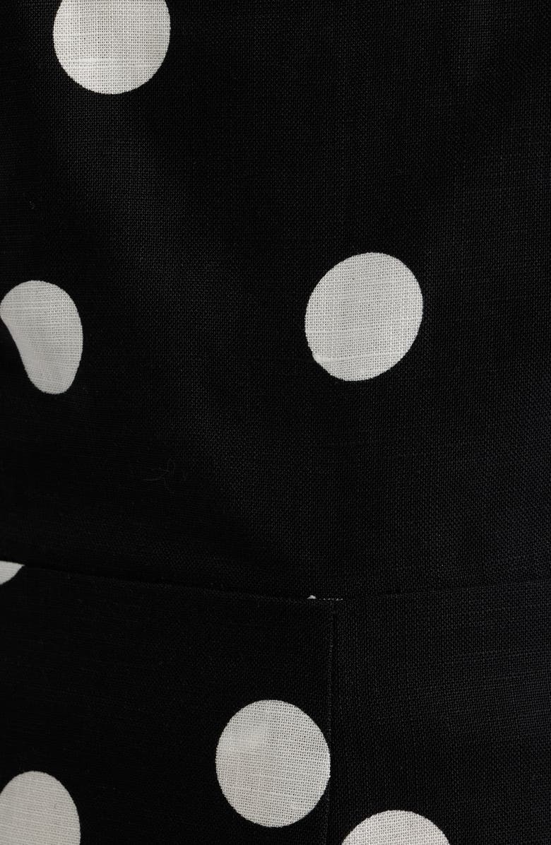 MANGO Doty Polka Dot Dress, Alternate, color, Black