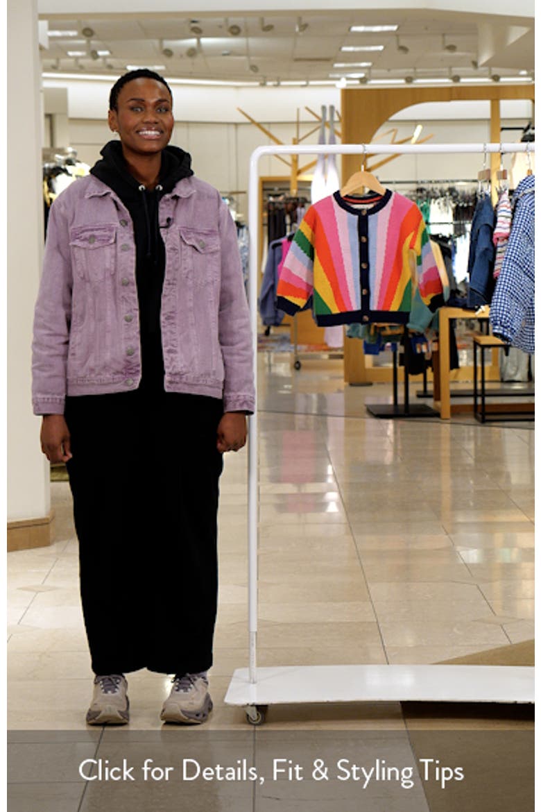 Kids' Rainbow Cotton & Wool Blend Jacquard Cardigan video