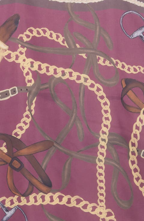 Status Print Satin Square Scarf