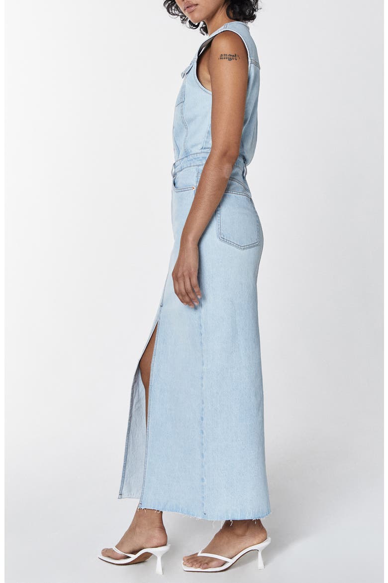 Wyatt Twin Flame Denim Maxi Dress, Alternate, color, LIGHT BLUE