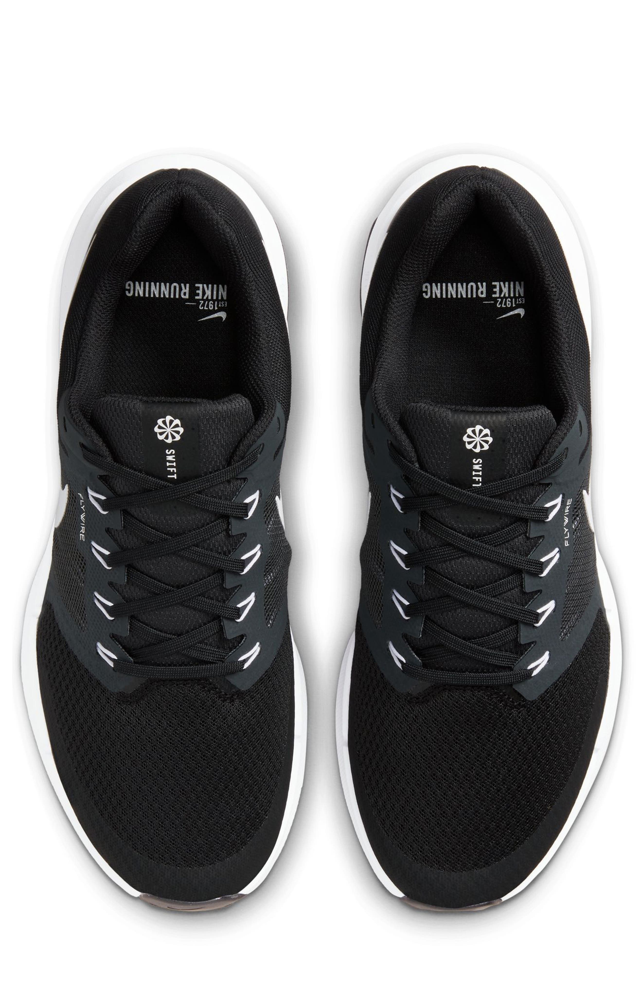 Nike Run Swift 3 Running Shoe, Alternate, color, Black/ White/ Dark Smoke Grey