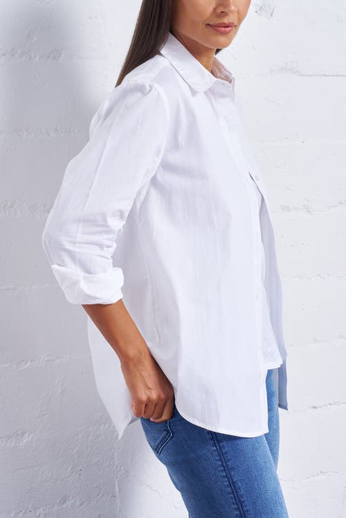 Franne Golde Crisp Cotton Button-up Shirt
