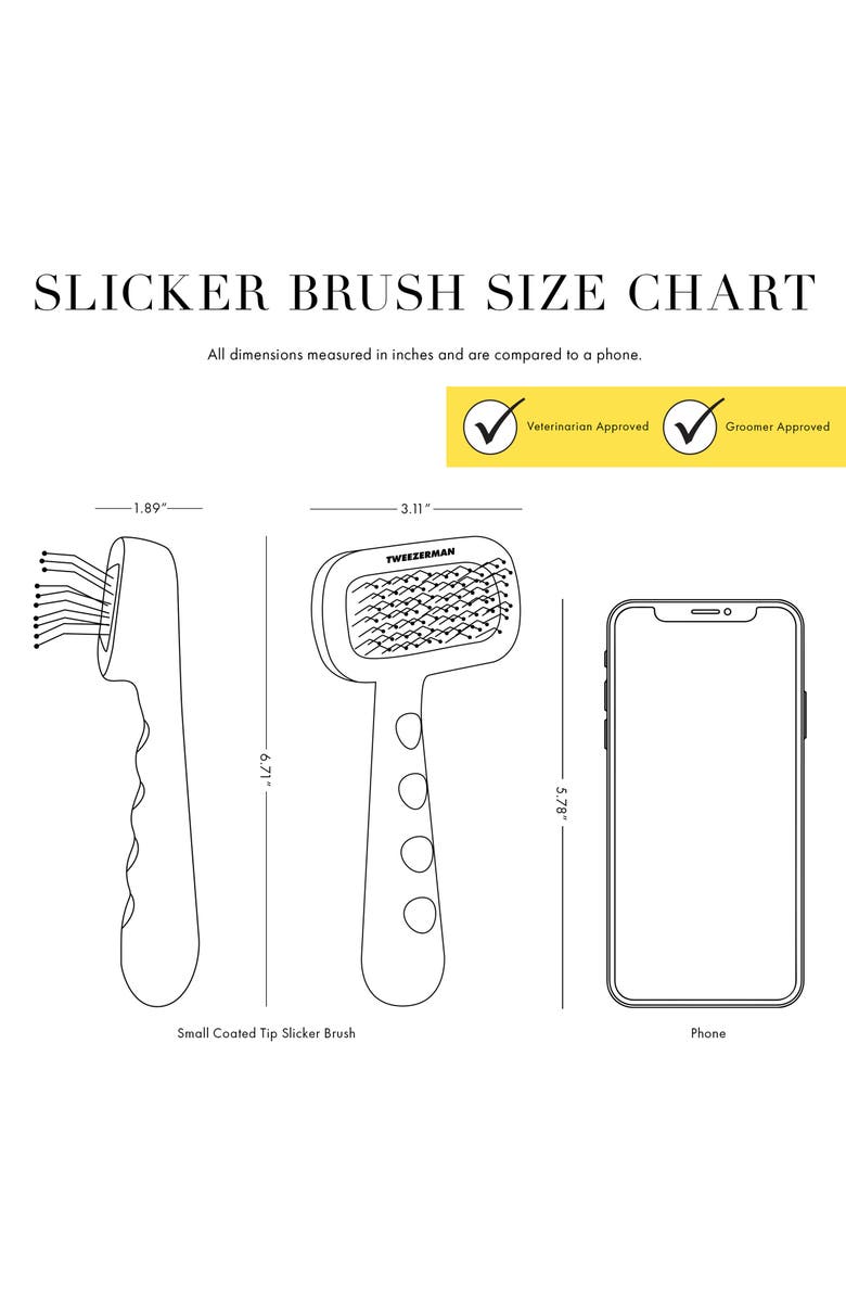 TWEEZERMAN Small Coated Tip Slicker Brush, Alternate, color, 