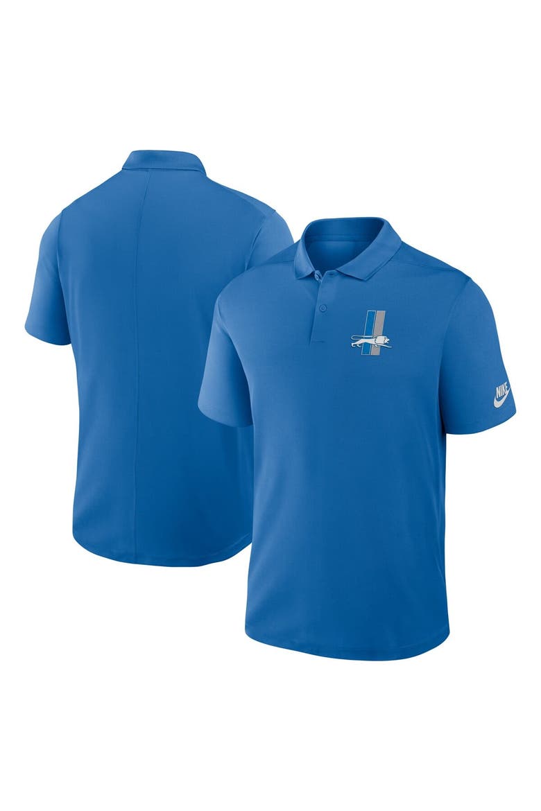 Men's Nike Blue Detroit Lions Rewind Victory Performance Polo, Alternate, color, Blue