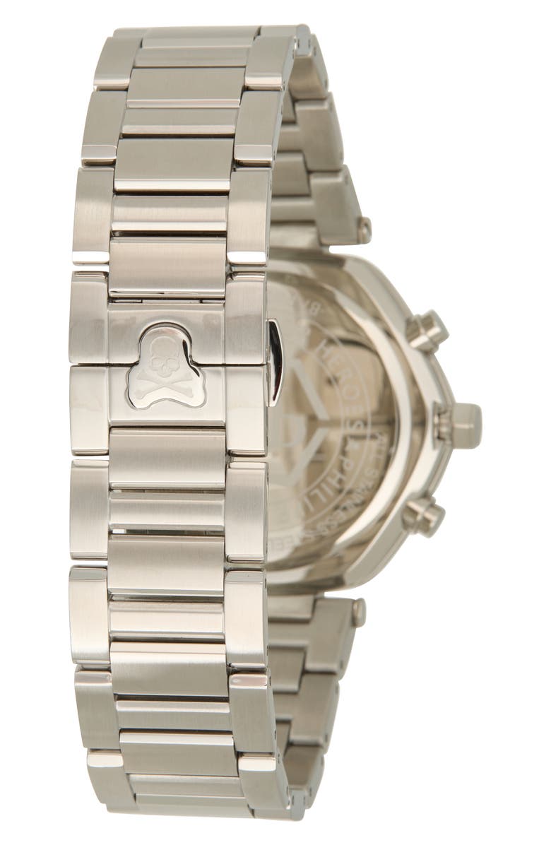 PHILIPP PLEIN The Hexagon Chronograph Bracelet Watch, 42mm, Alternate, color, Stainless Steel