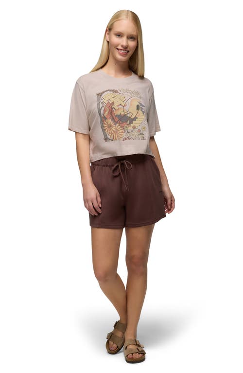 Prana Shea High Waist Drawstring Shorts In Mocha