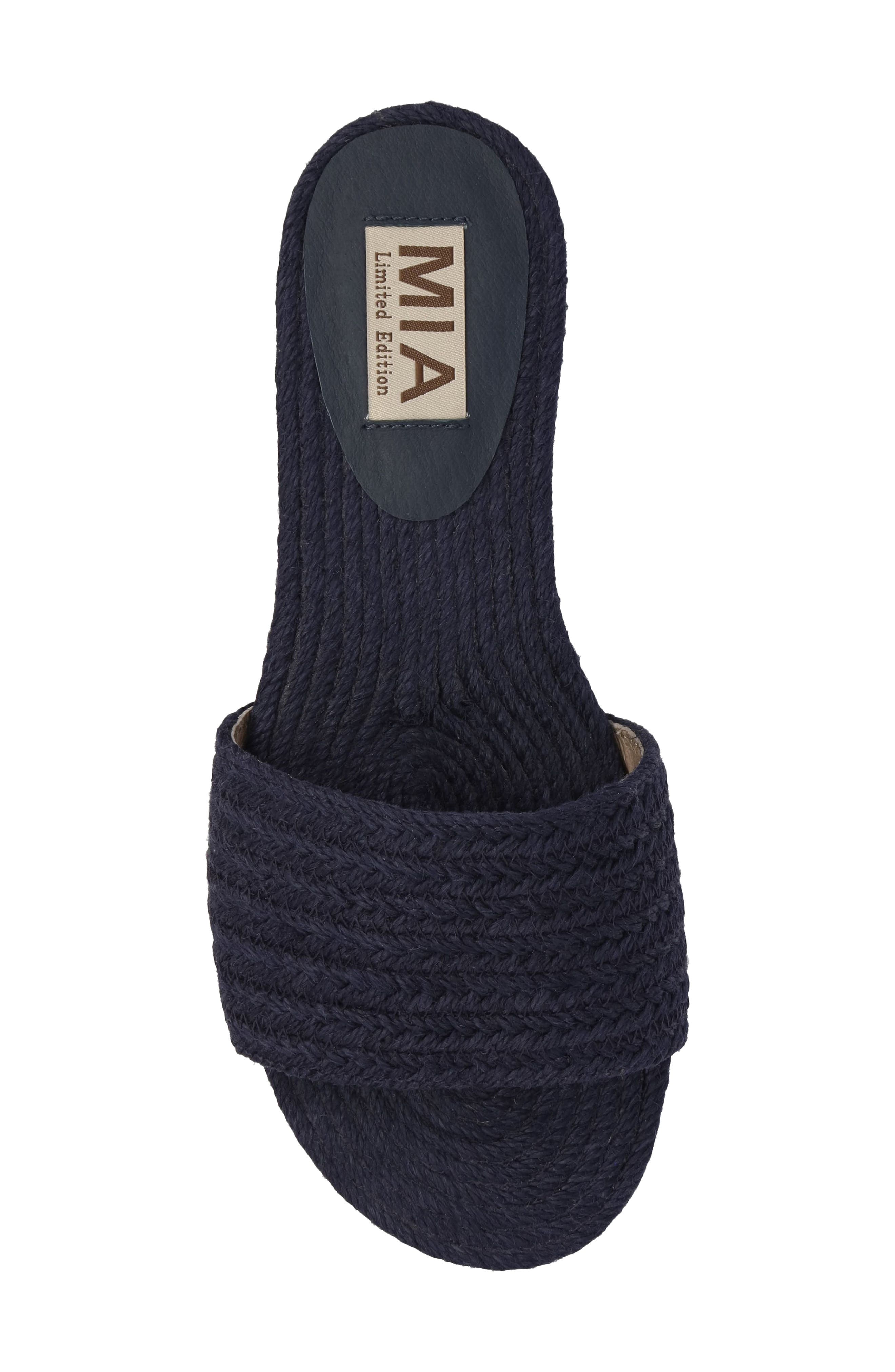 Attina Slide Sandal, Alternate, color, BLUE JUTE
