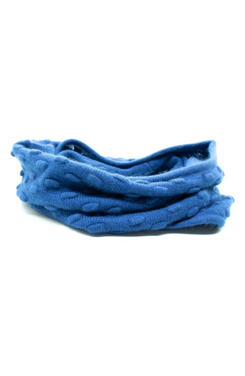 Portolano Bubble Stitched Infinity Scarf In Blue