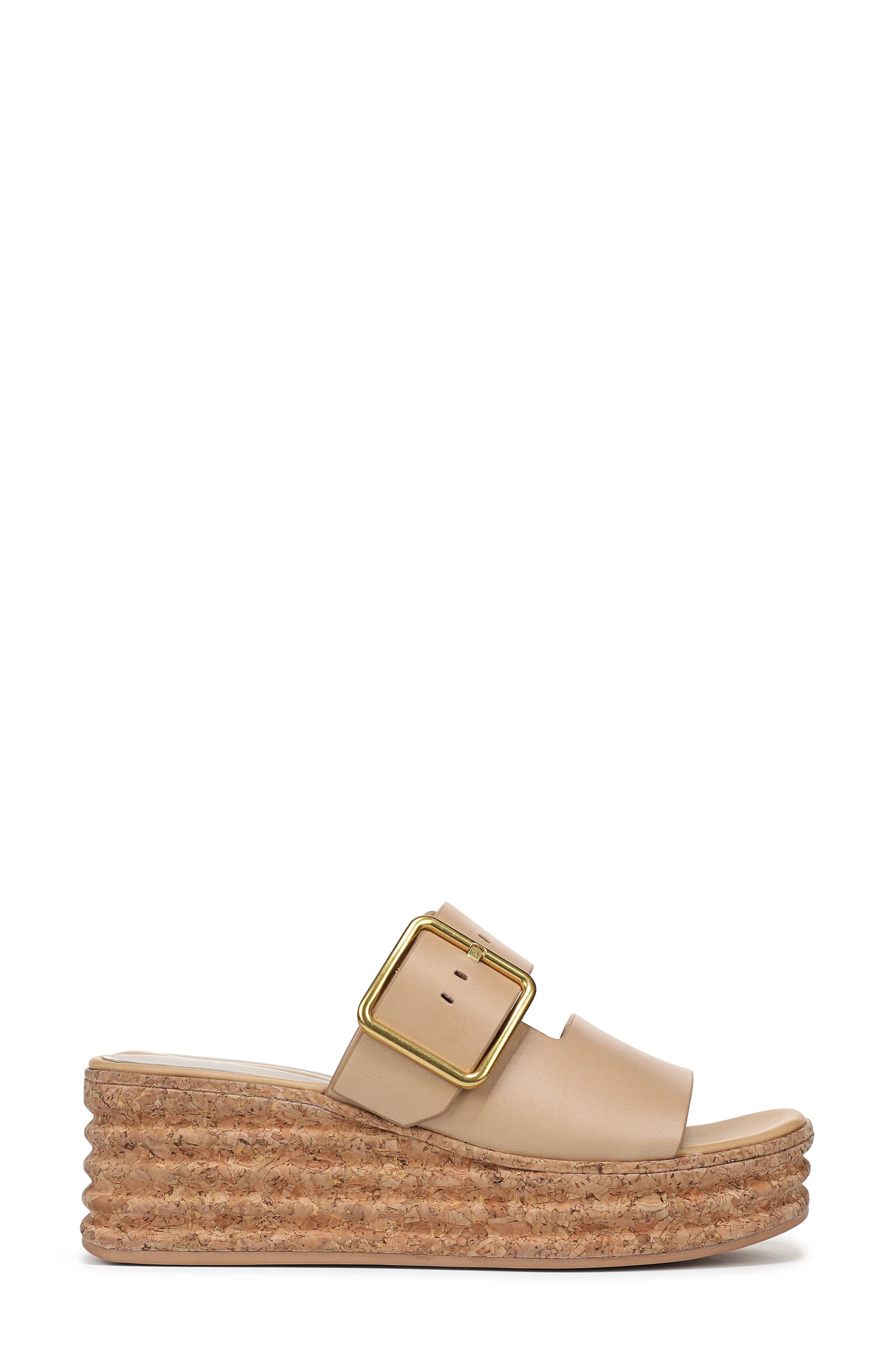 Taziana Platform Wedge Sandal, Alternate, color, STRAW LEATHER