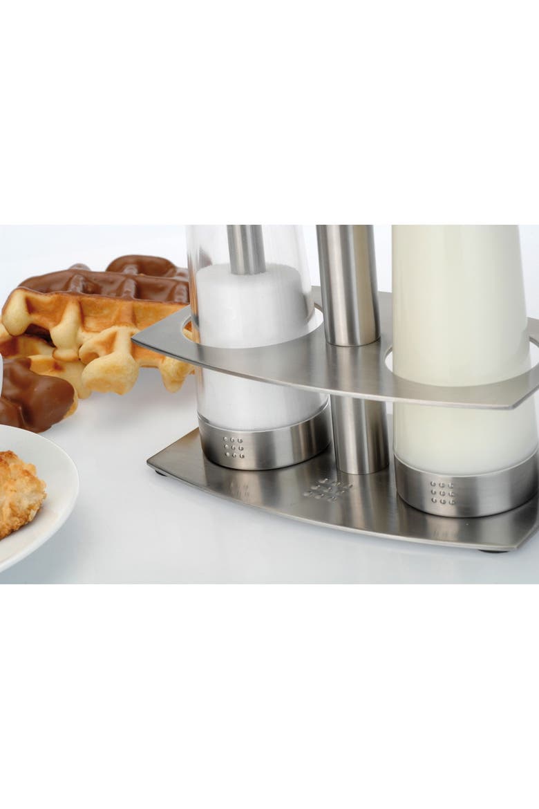 Silver Cream & Sugar 3-Piece Set, Alternate, color, SILVER