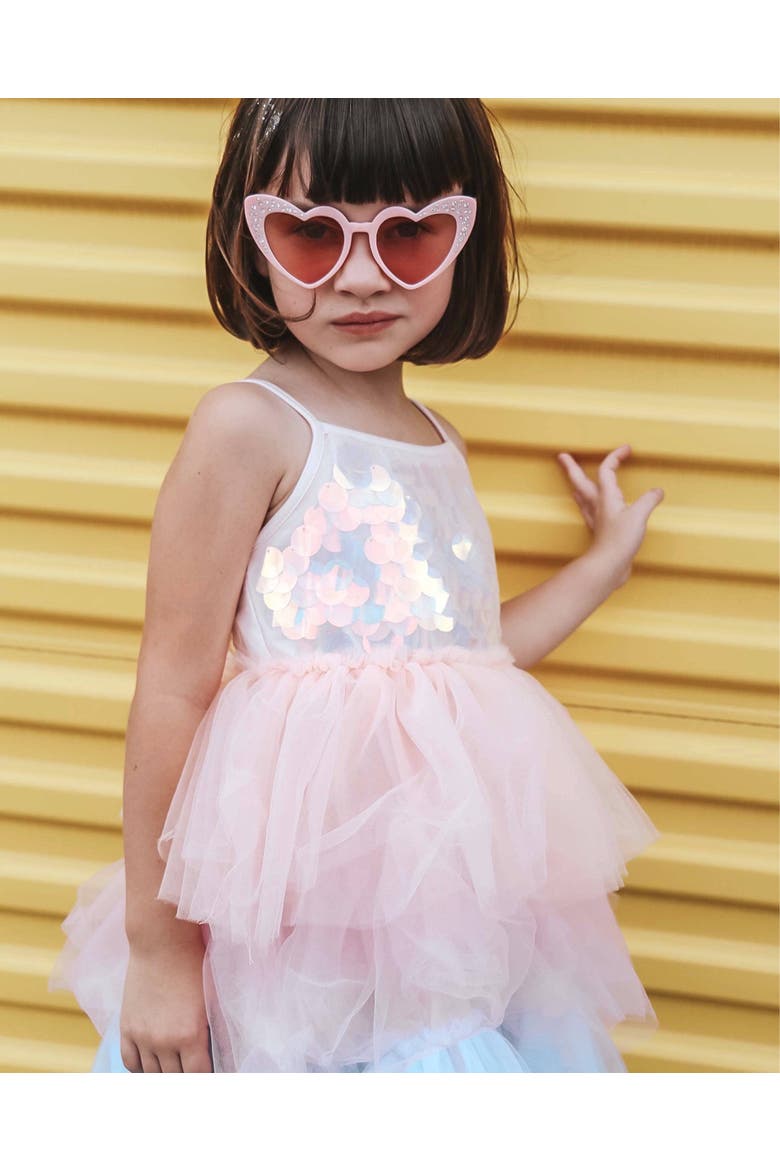 Paillette Ombre Tutu Dress, Main, color, Multicolor