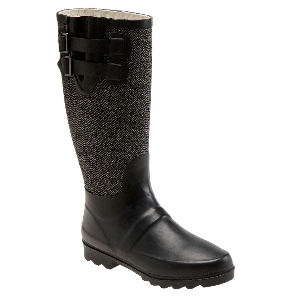 Signature Herringbone Rain Boot, Main, color, HERRINGBONE
