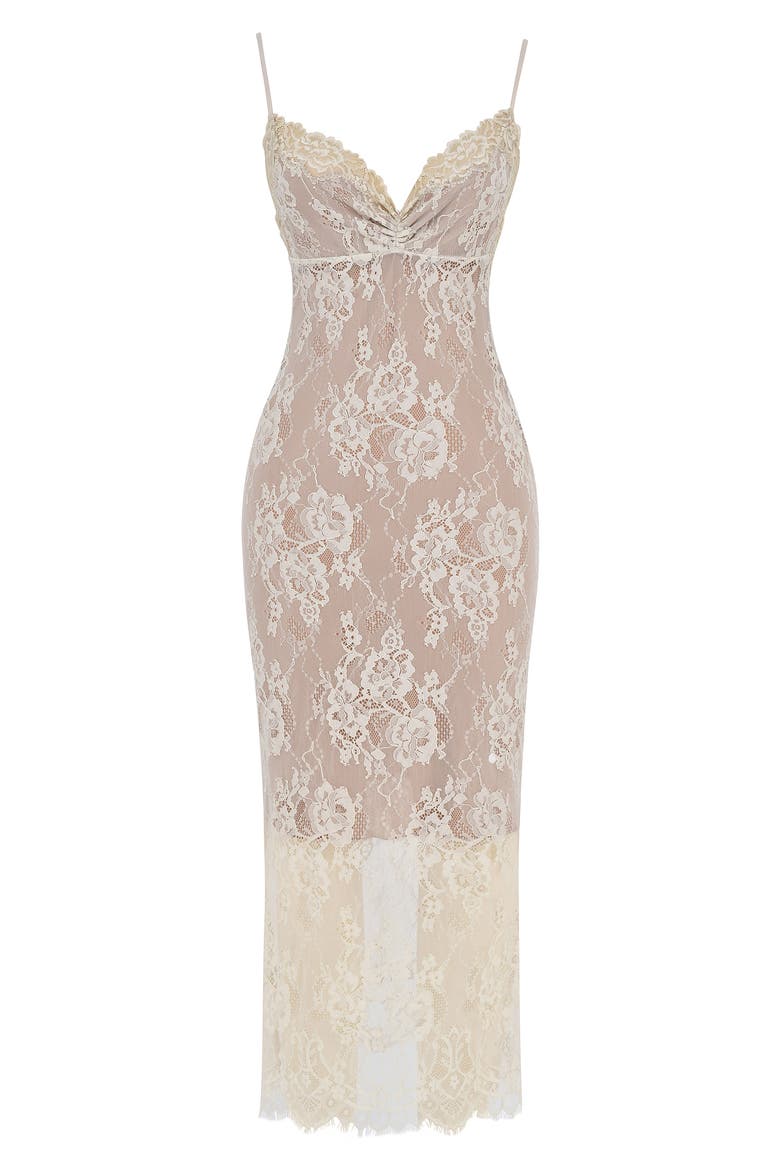 Serelle Lace Midi Slipdress, Alternate, color, STONE