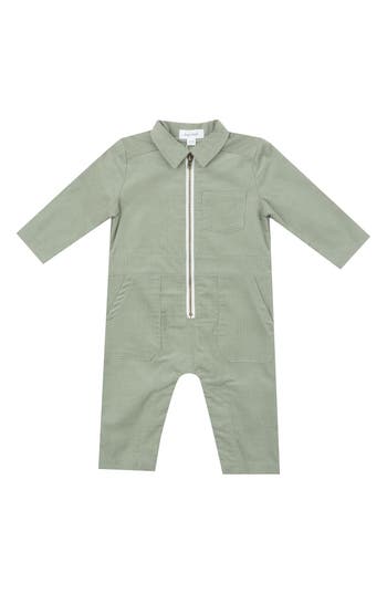 Angel Dear Cord Desert Sage Retro Romper In Green