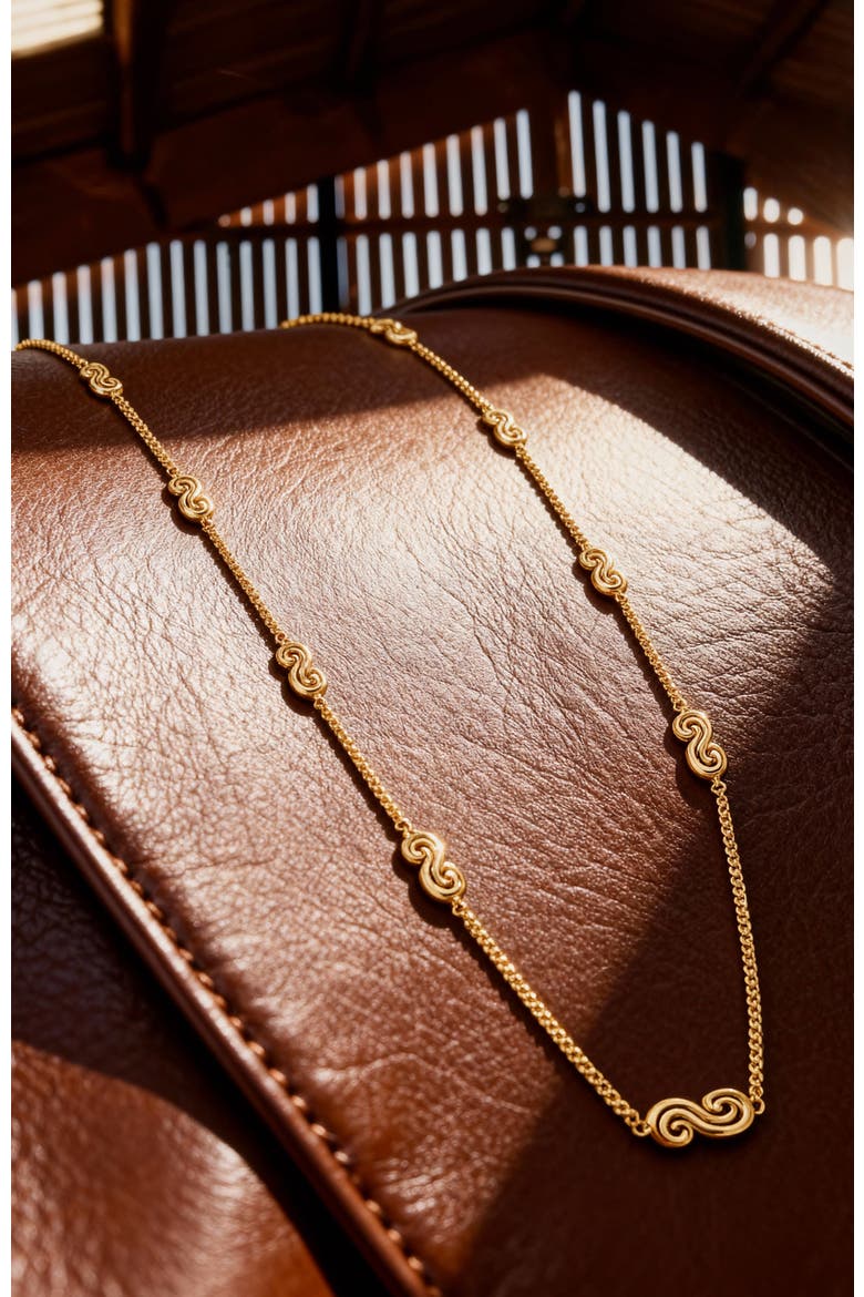 Eternal Spiral Chain Necklace, Alternate, color, Gold