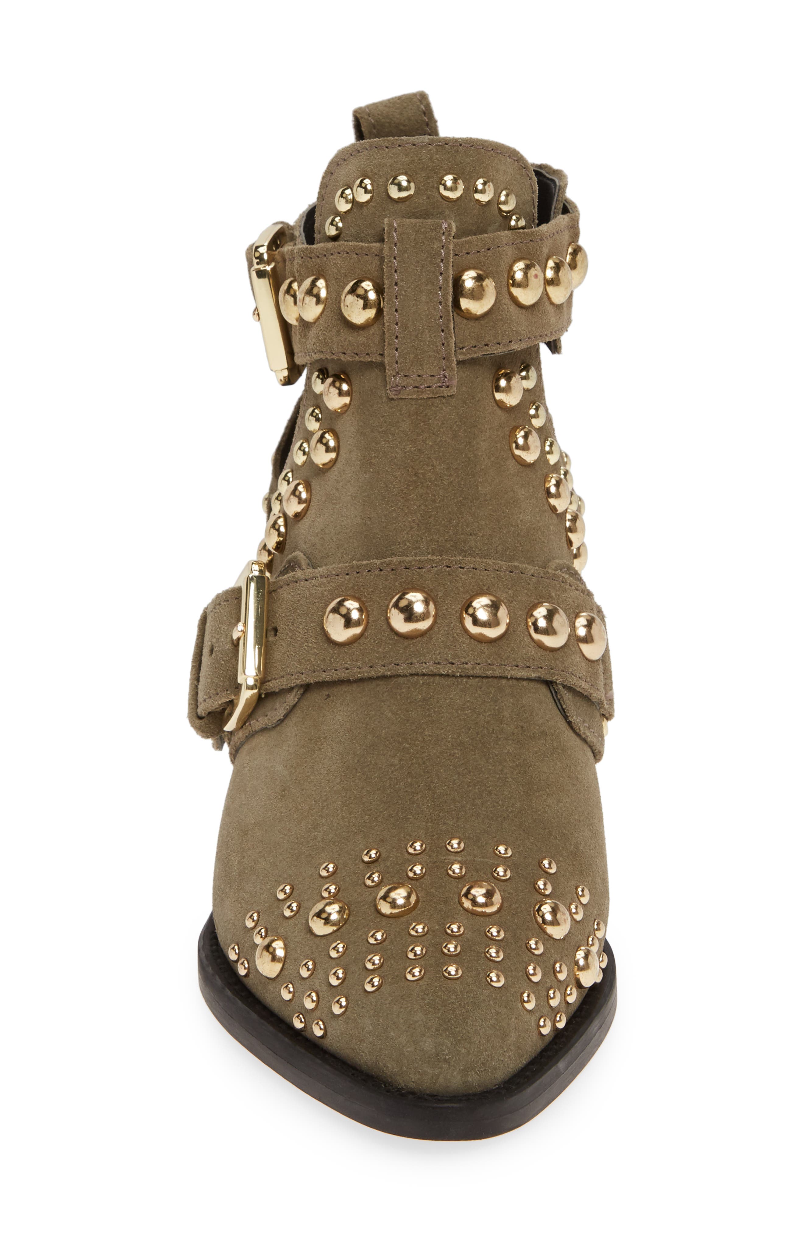 Sybil Studded Bootie, Alternate, color, KHAKI SUEDE