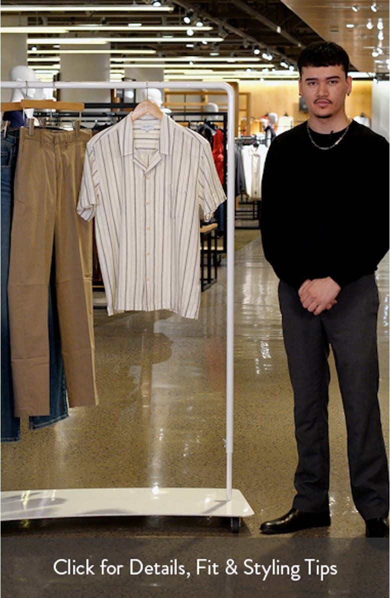 Foster Stripe Linen & Cotton Camp Shirt, sales video thumbnail