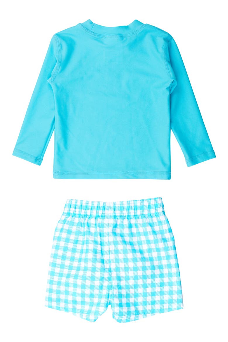 Long Sleeve Two-Piece Rashguard Swimsuit, Alternate, color, BLUE