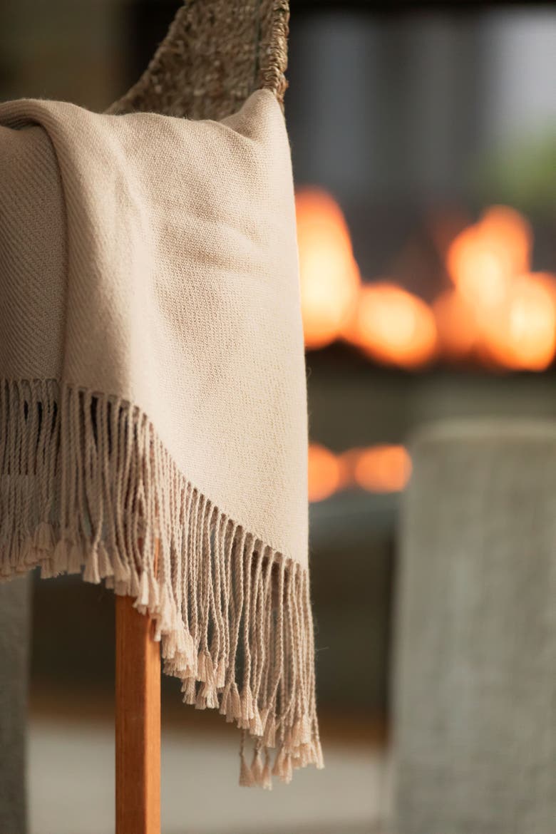Handloomed Wasi Collection - 100% Undyed Baby Alpaca Artisan Weaver All Natural Luxurious Throw Blanket, Alternate, color, Camel