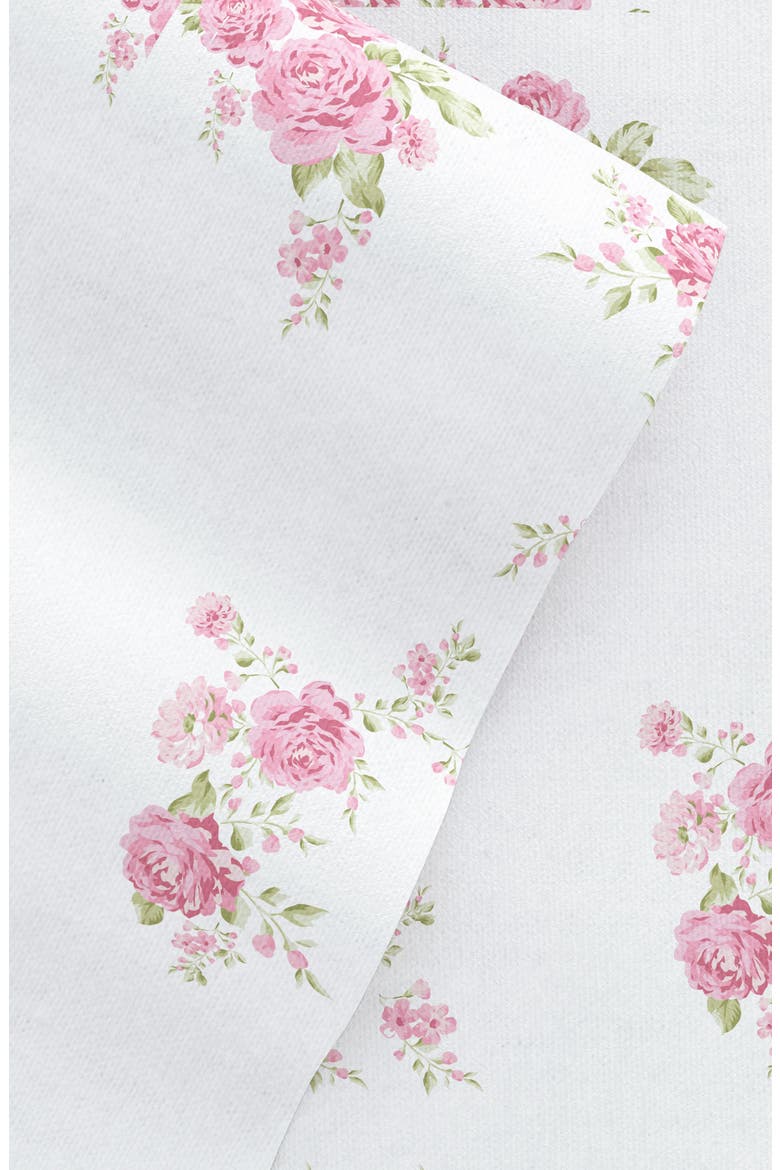 Premium Rose Bunch 4-Piece Flannel Bed Sheet Set, Alternate, color, PINK