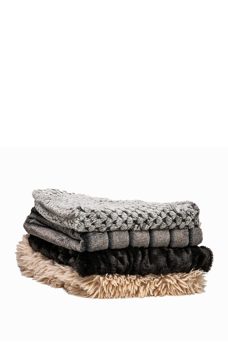 Faux Fur Throw - 50" x 60" - Glacier Grey, Alternate, color, GLACIER GREY