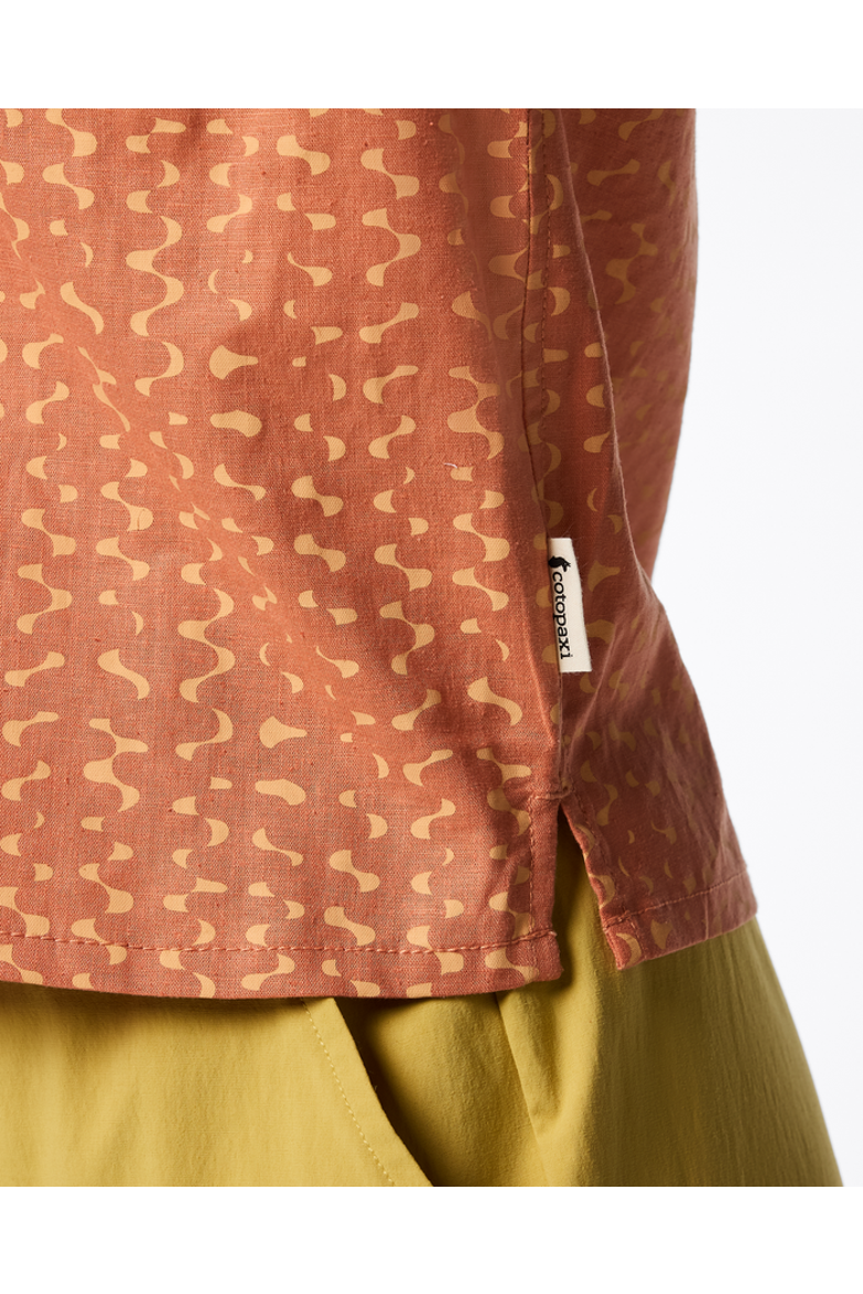Afuera Button Up Shirt - Print - Women's, Alternate, color, Shimmer Cantaloupe