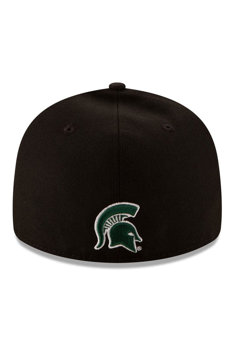Men's New Era Black Michigan State Spartans Basic Low Profile 59FIFTY Fitted Hat, Alternate, color, BLACK