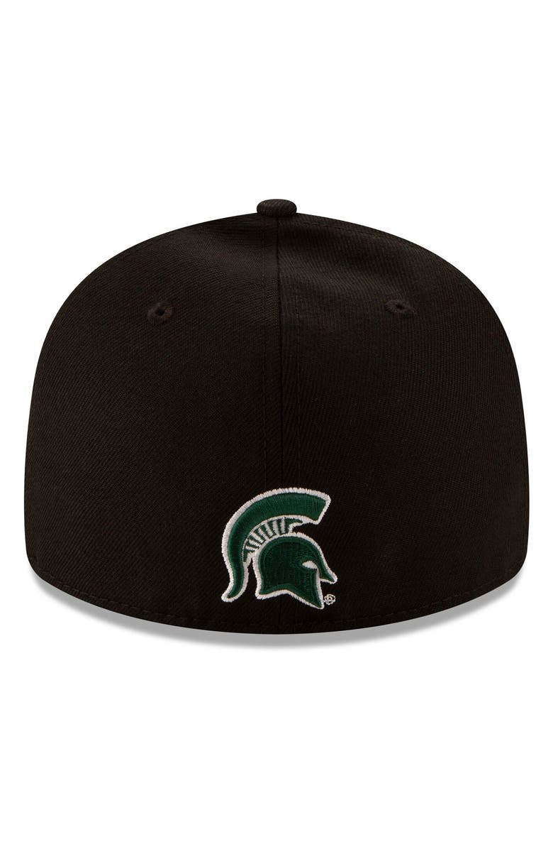 New Era Men's New Era Black Michigan State Spartans Basic Low Profile 59FIFTY Fitted Hat, Alternate, color,