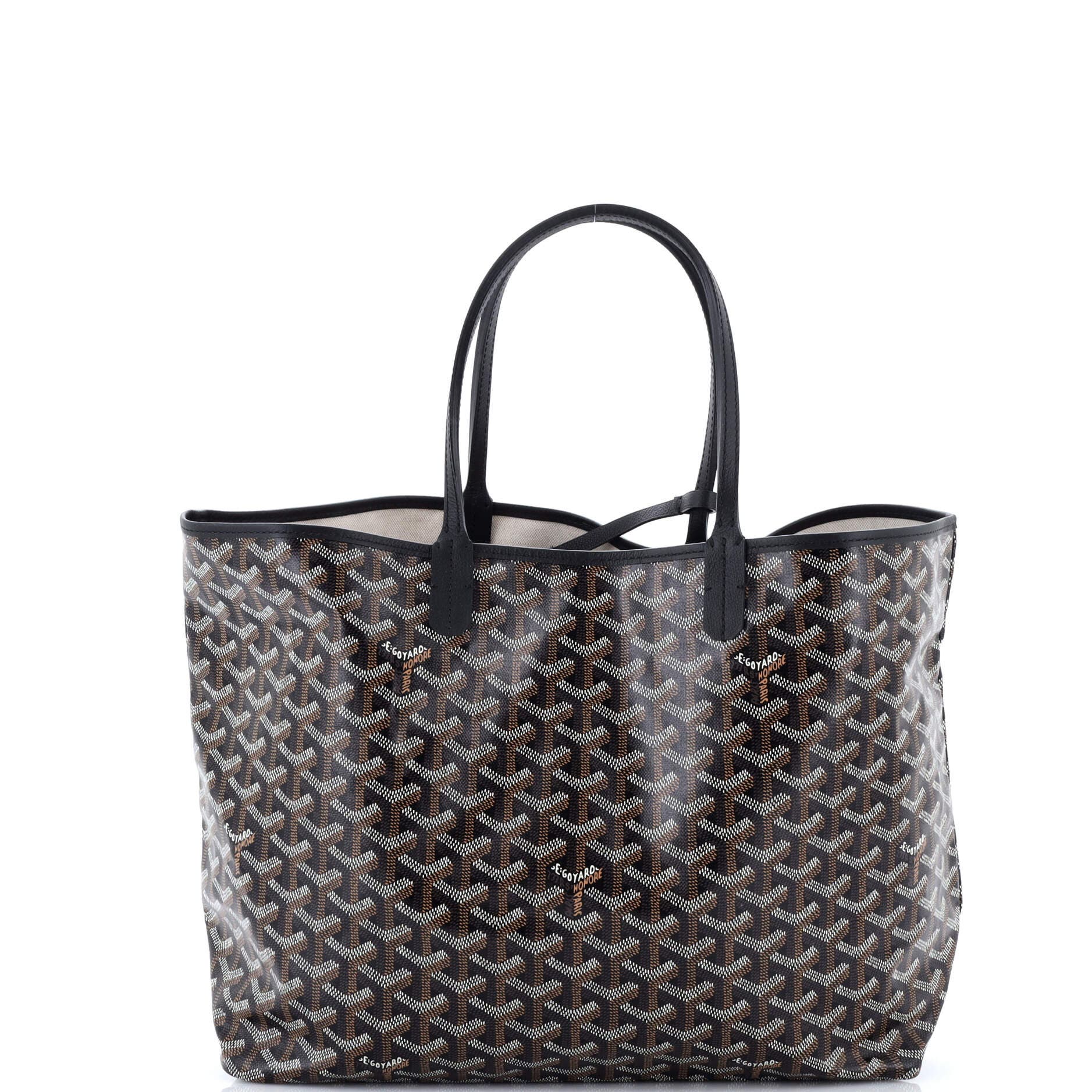 Pre-Owned Goyard Saint Louis Tote Coated Canvas GM, Main, color, Black