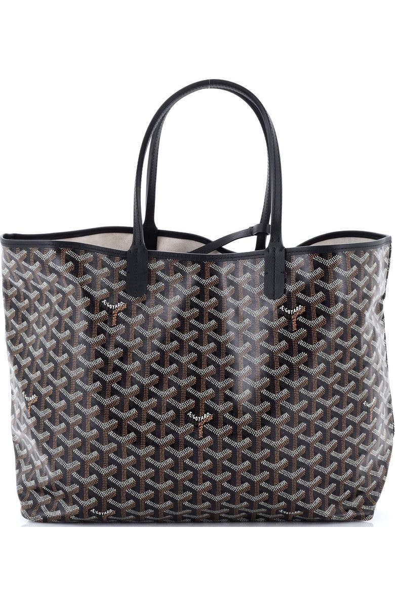 Pre-Owned Goyard Saint Louis Tote Coated Canvas GM, Main, color, Black