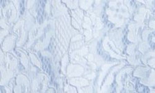 Shop Wayf Elysia Cotton Blend Lace Gown In Baby Blue