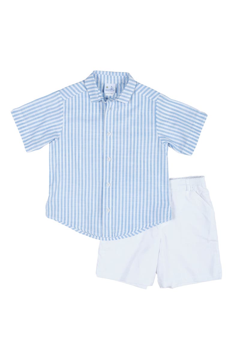 Florence Eiseman Linen Look Short, Alternate, color, White