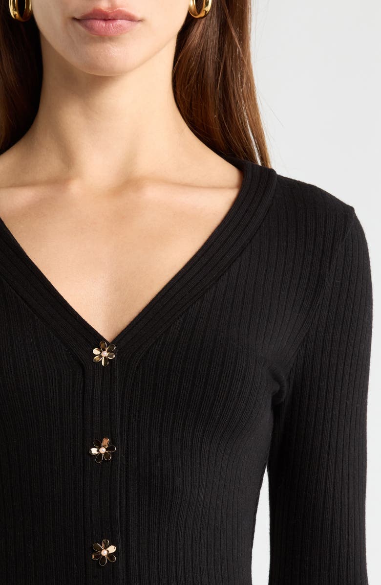 ASTR the Label McKenzie V-Neck Cardigan, Alternate, color, Black