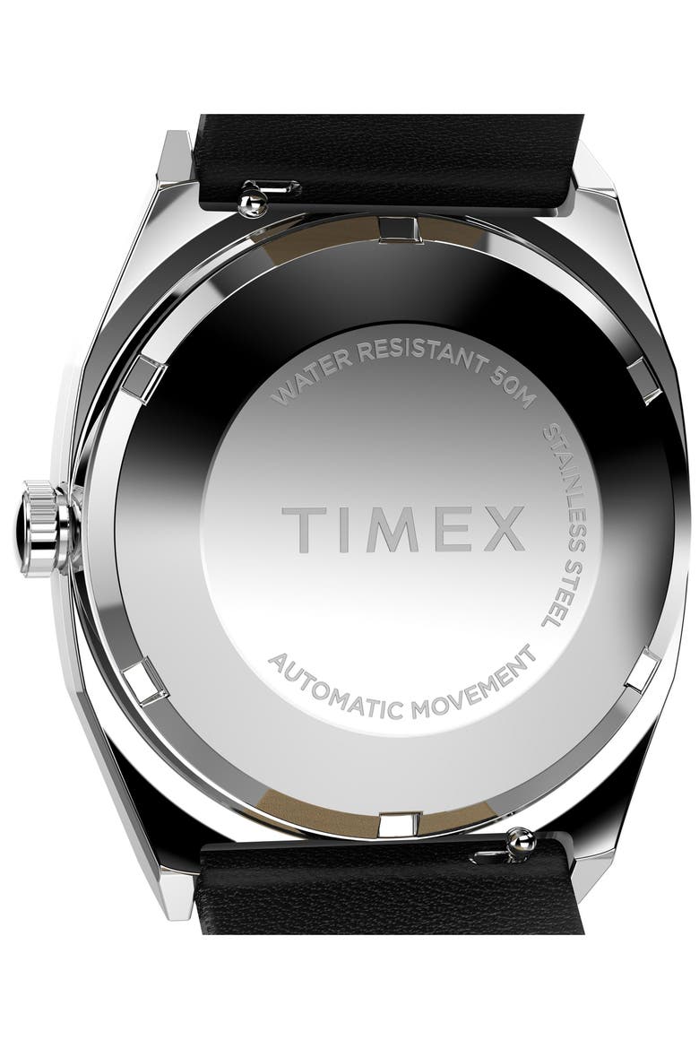 Automatic 1983 E-Line Reissue Leather Strap Watch, 34mm (Men