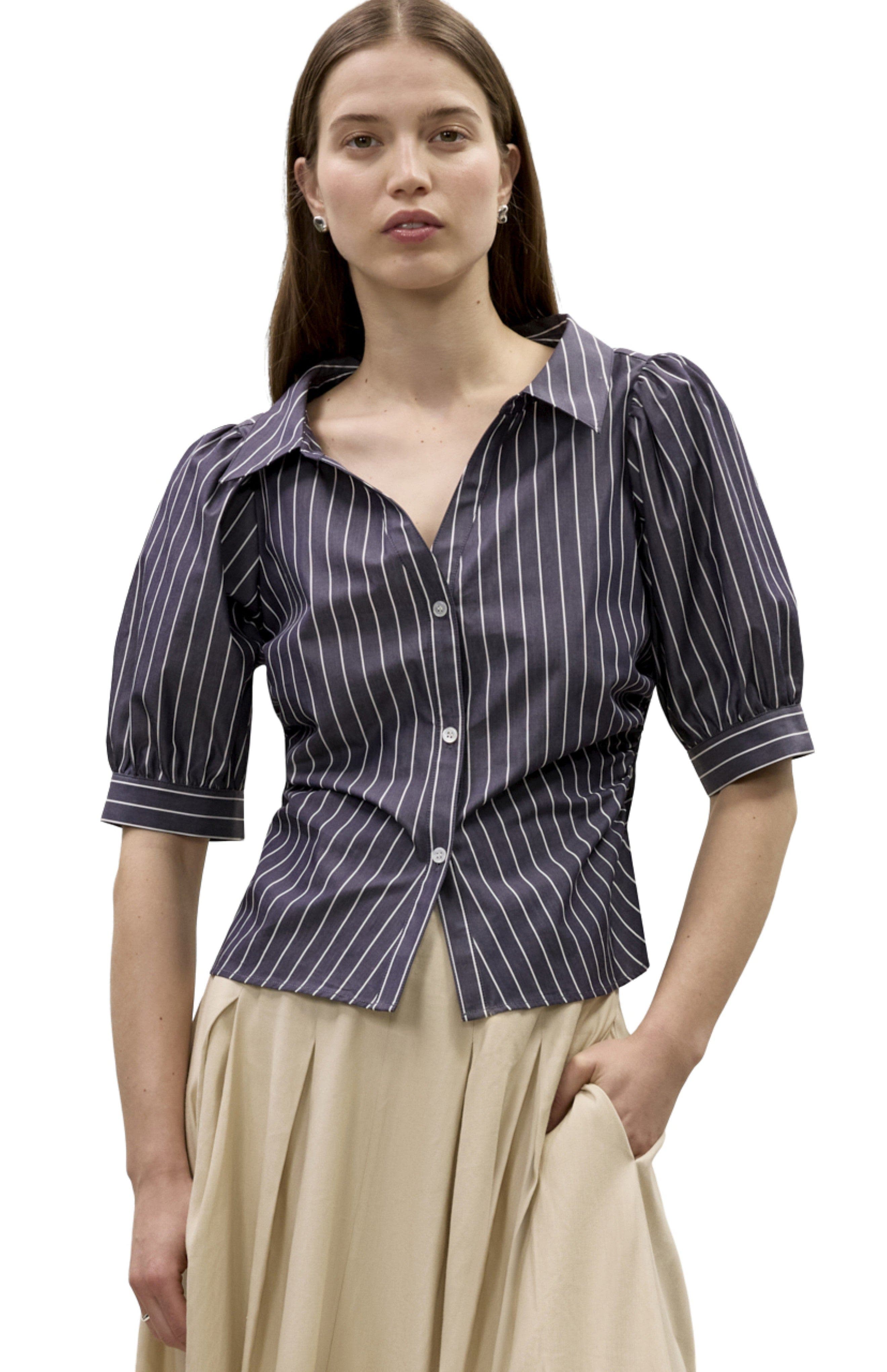 Isla Stripe Poplin Shirt