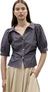 Rebecca Taylor Isla Stripe Poplin Shirt