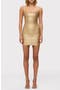 The Metallic Gabriella Bandage Body-Con Minidress