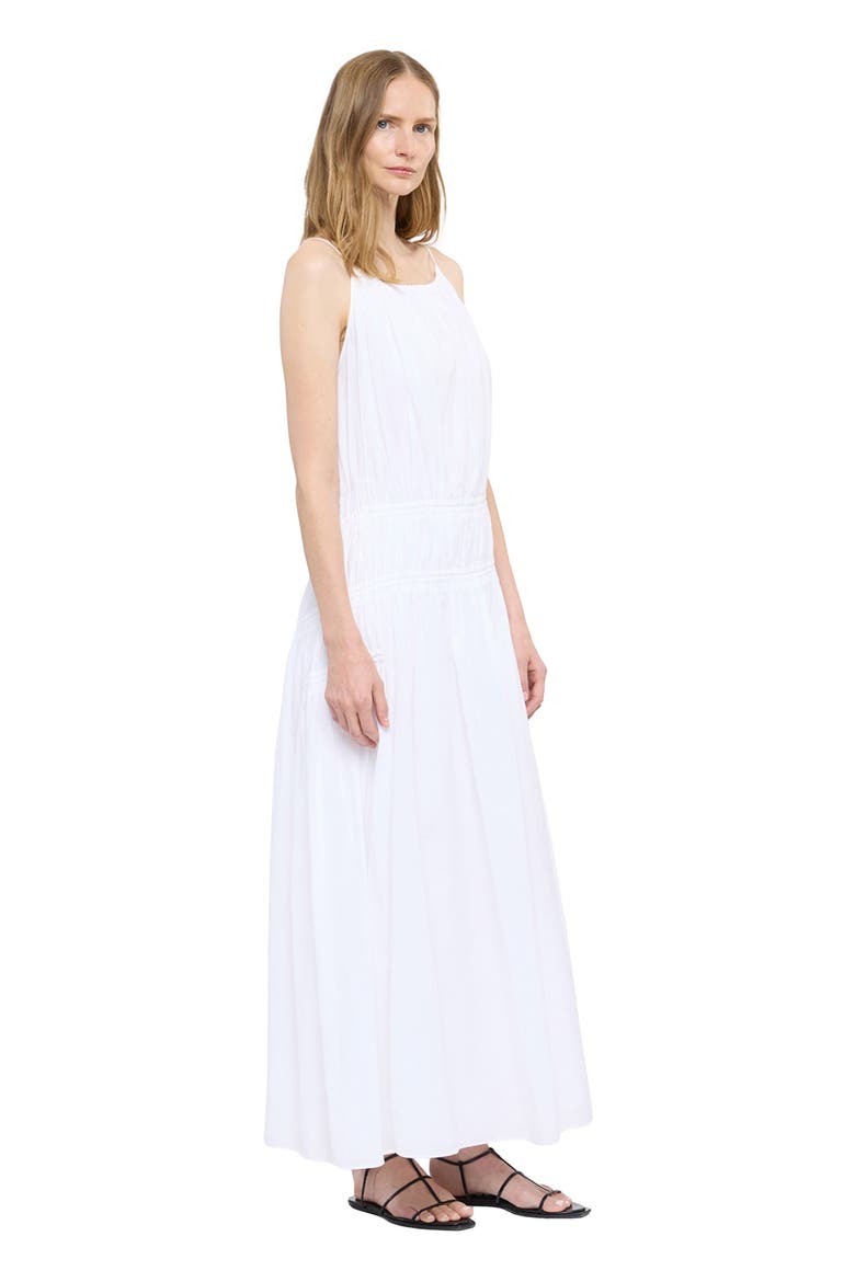 Gathered Scoop Back Dress, Alternate, color, OFF WHITE