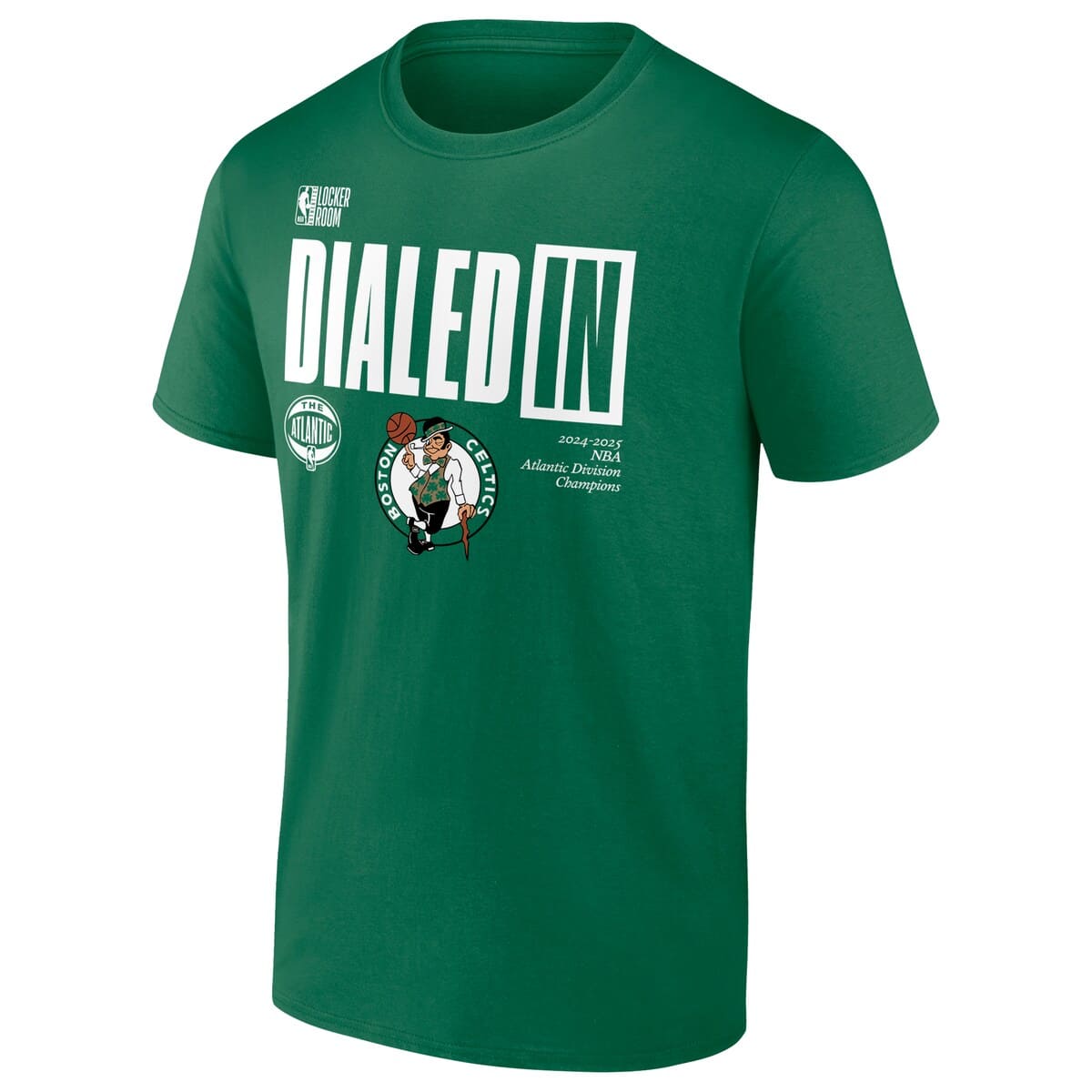 Men's Fanatics  Kelly Green Boston Celtics 2025 Atlantic Division Champions Locker Room T-Shirt - image 2