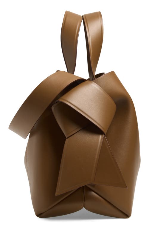 Acne Studios Womens Camel Brown Musubi Leather Tote Bag