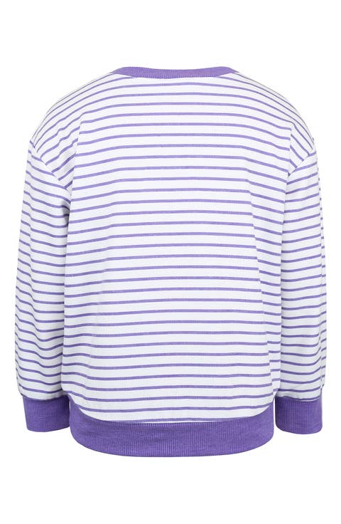 Kids' Sequin Pumpkin Stripe High-Low Sweatshirt
