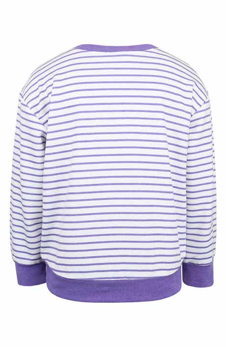 Kids' Sequin Pumpkin Stripe High-Low Sweatshirt