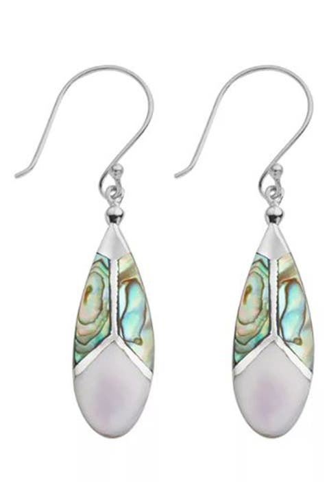 Abalone & Shell Teardrop Drop Earrings