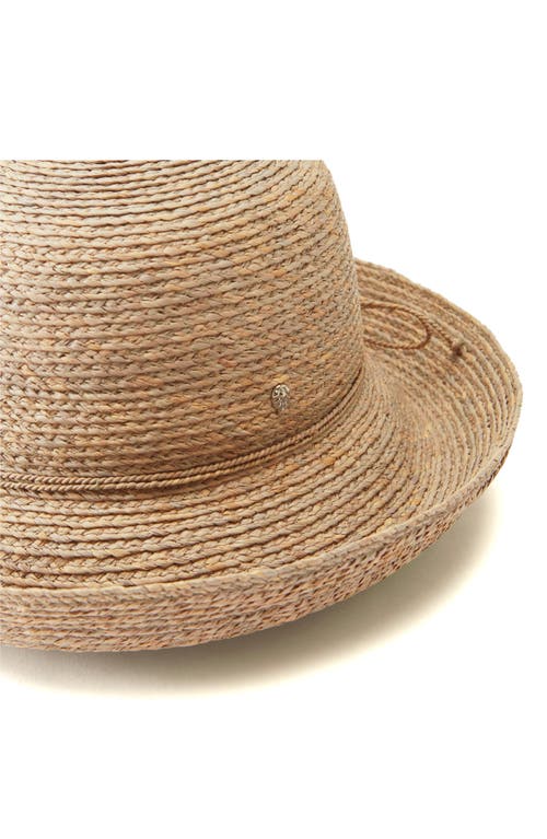 Helen Kaminski Braided Raffia Round Fedora In Natural