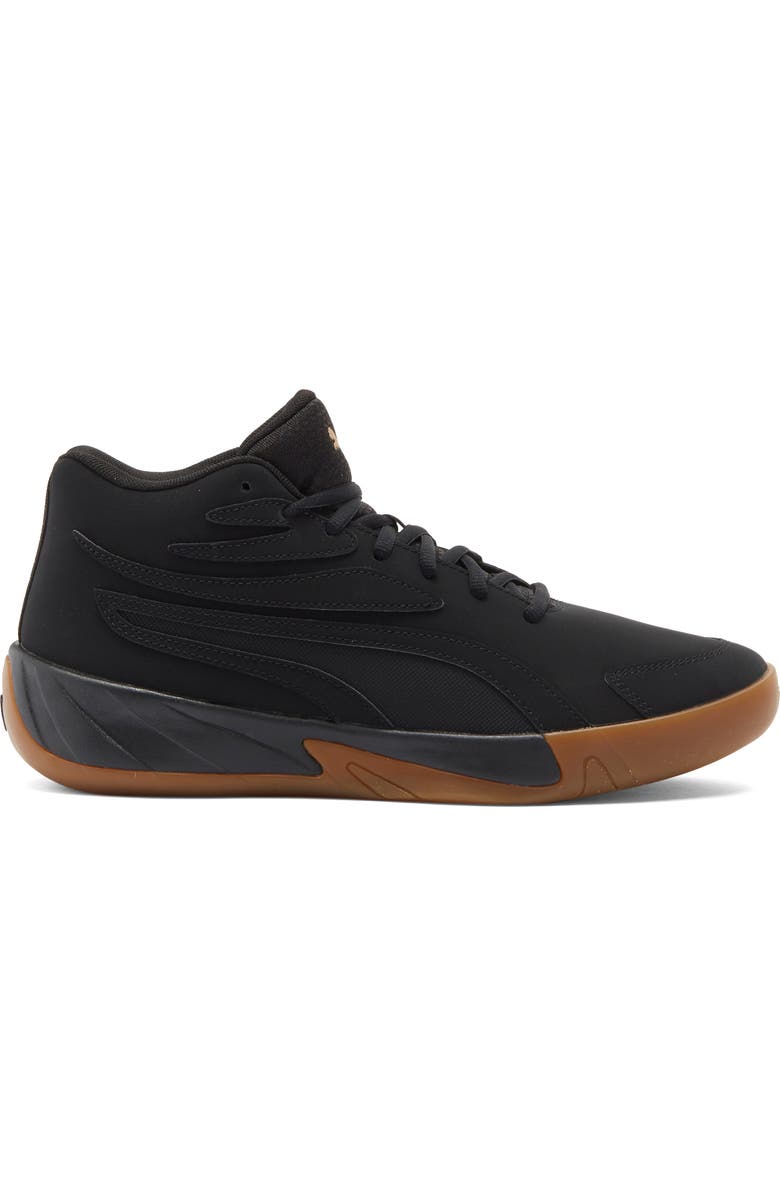 PUMA Court Pro High Top Sneaker, Alternate, color, Puma Black/ Archive Gold
