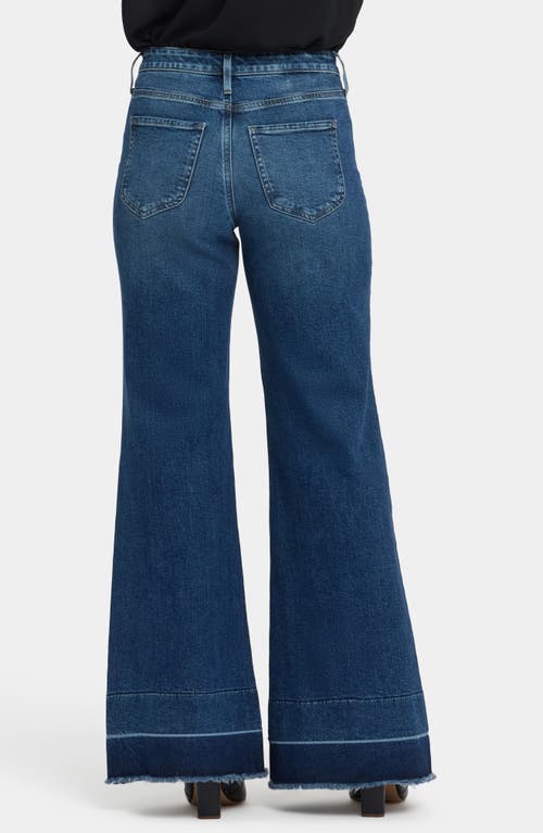 Nydj Mia Palazzo High Waist Release Hem Flare Jeans In Blue